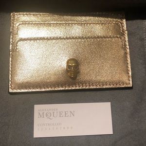 Alexander McQueen Skull Card Holder NWT